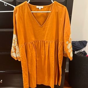 Beautiful burnt orange Madewell dress. Only worn once!